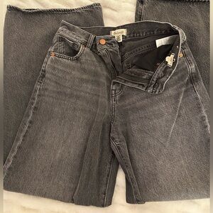 Madewell Super Wide Jeans: grey black